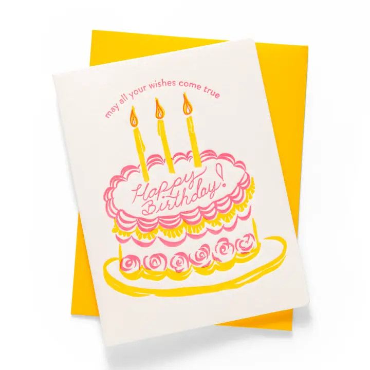 Wishes Come True Letterpress Card