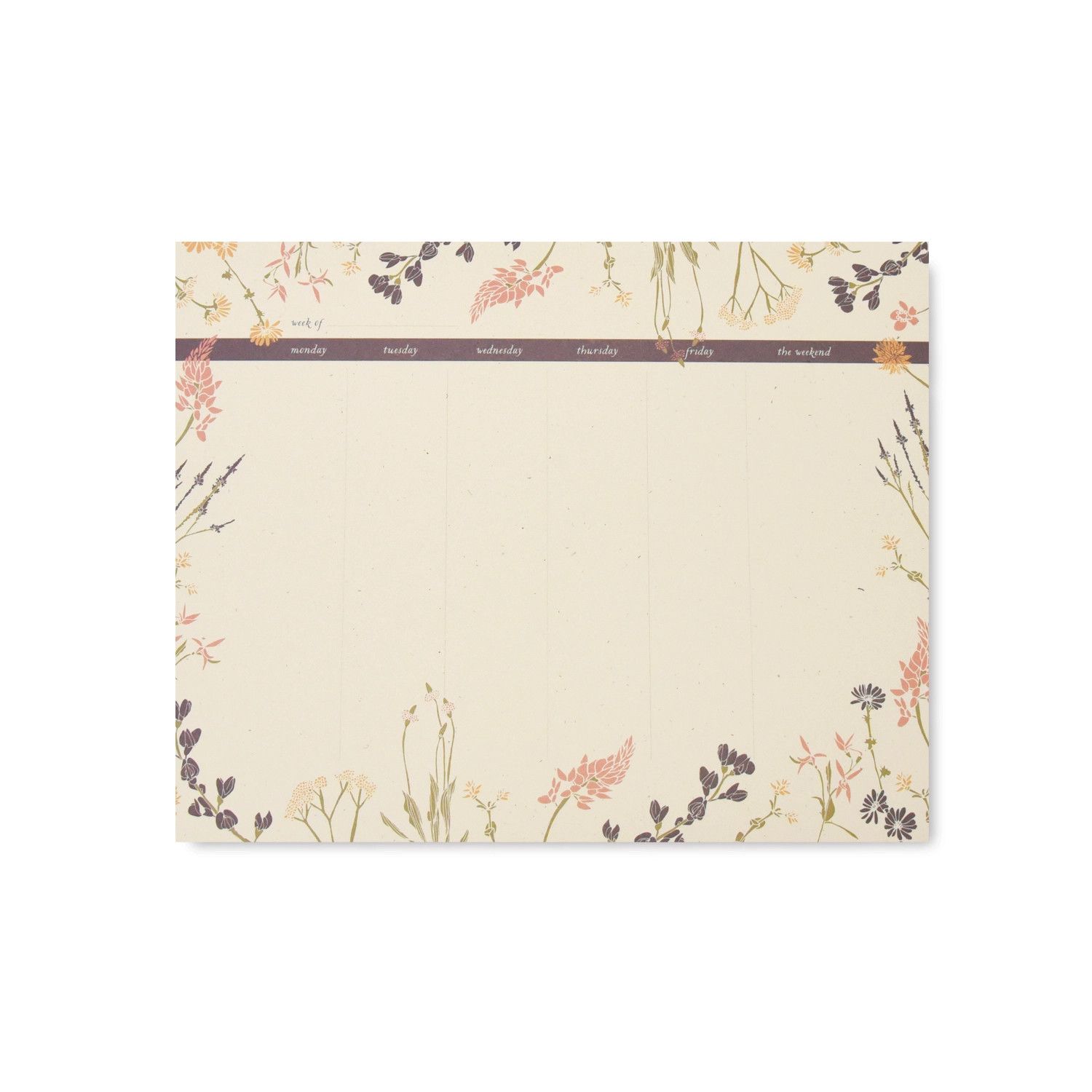 Weekly Desk Pad - Wildflower