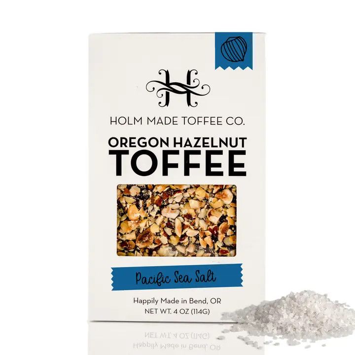 Holm Made Toffee Co. Pacific Sea Salt Oregon Hazelnut Toffee