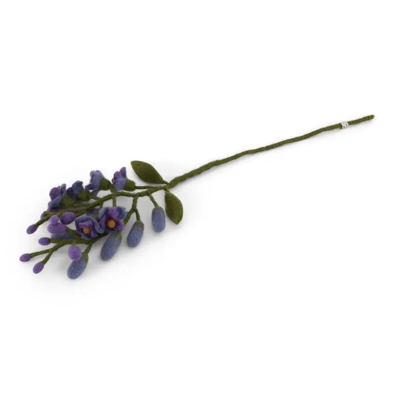 Purple Felt Wisteria Branch