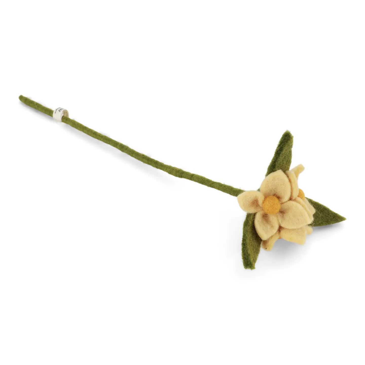 Dusty Light Yellow Felt Flower Branch