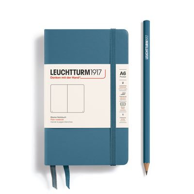 Leuchtturm1917 - A6 Pocket Notebook Plain Stone Blue