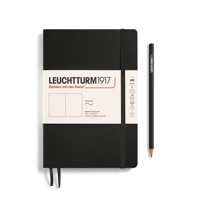 Leuchtturm1917 - A5 Softcover Plain Notebook Black