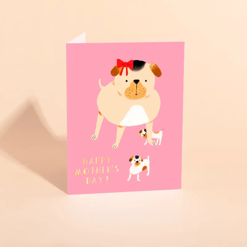 Pug Mama Mother's Day Card
