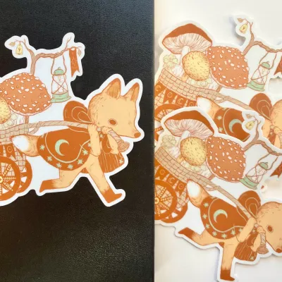 Mushroom Forager Sticker