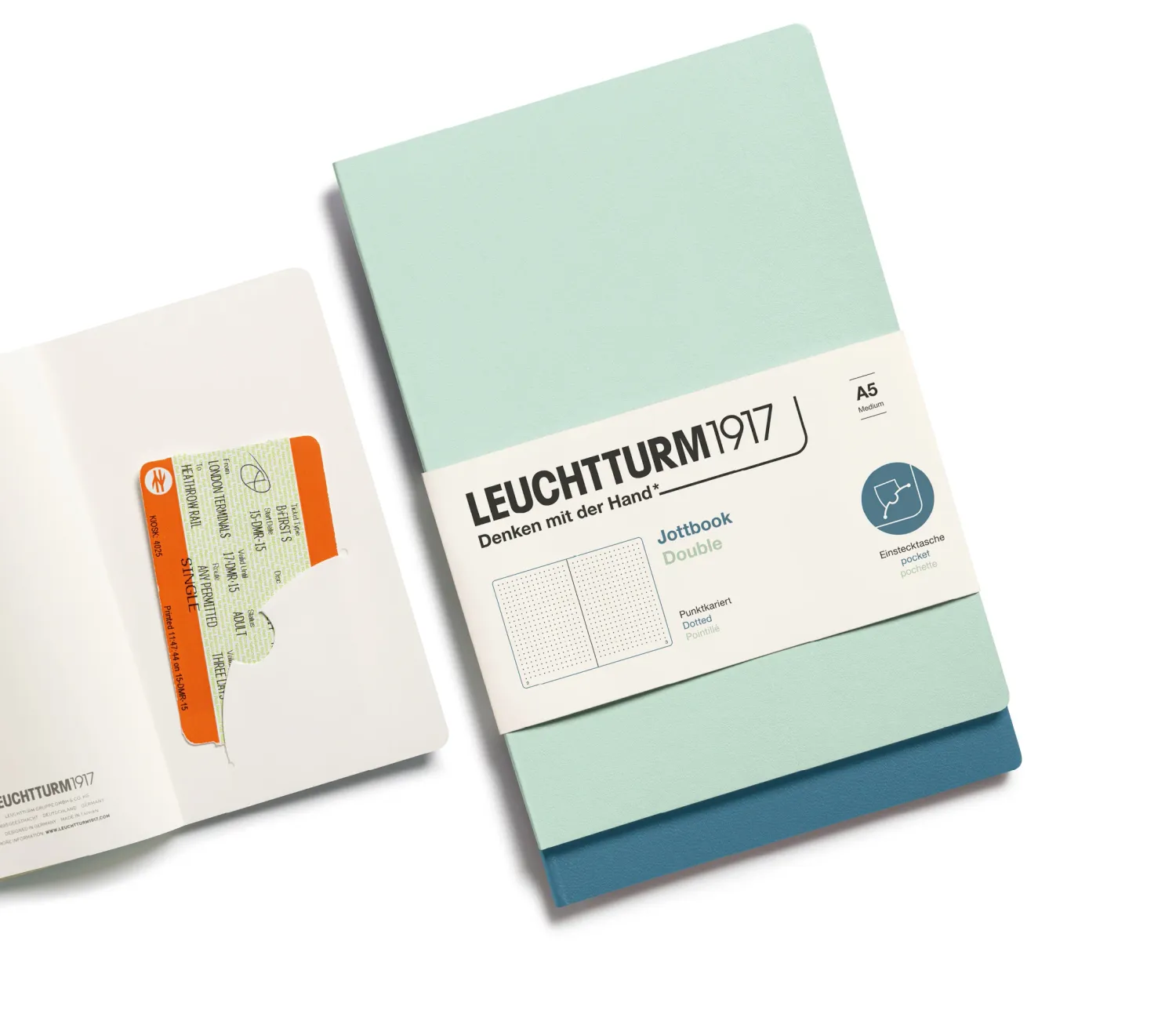 Leuchtturm1917 A5 Medium Jottbook with Flexicover (Pack of 2)