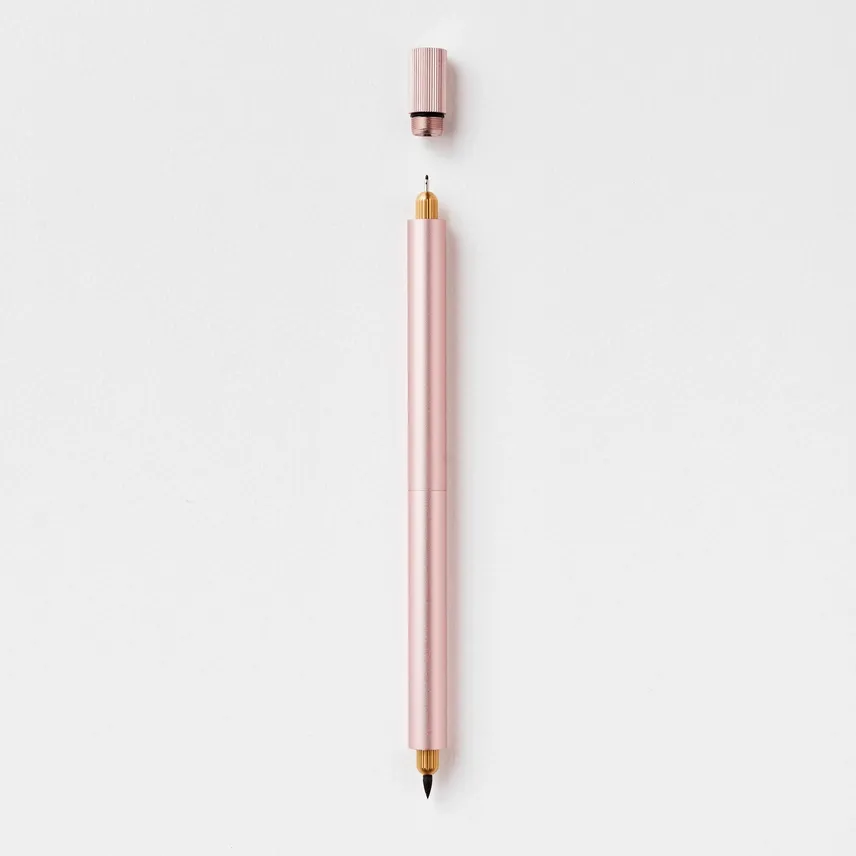 Tom's Studio Lumos Pro Refillable Duo Tip Pen - Rose Gold