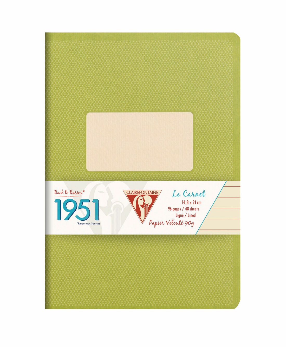 Clairefontaine 1951 Notebook A5 Staplebound Lined Green