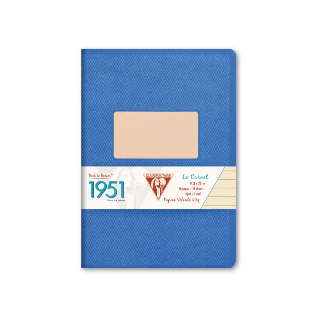 Clairefontaine 1951 Notebook A5 Staplebound Lined Blue