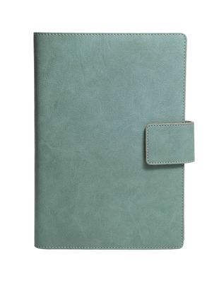 Pescara Leather Journal with Snap Closure - Sage Green