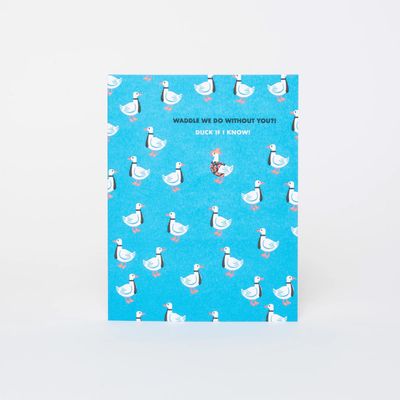Duck Retirement Funny Letterpress Card