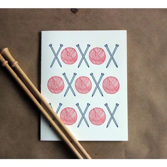 Love of Yarn Letterpress Card