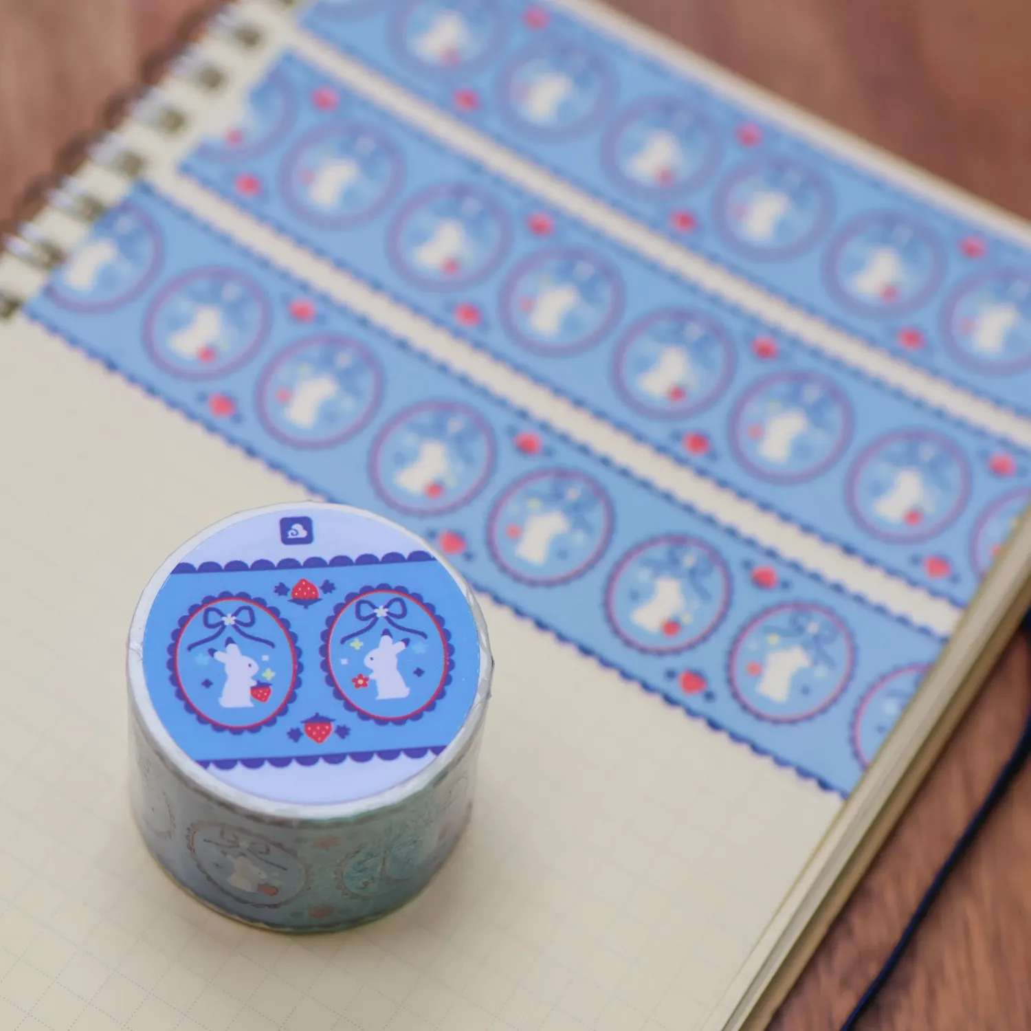Sweet Blue Ribbon Washi Tape