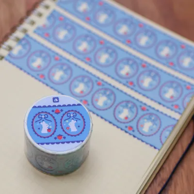 Sweet Blue Ribbon Washi Tape