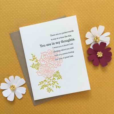 Dahlia in My Thoughts Letterpress Card