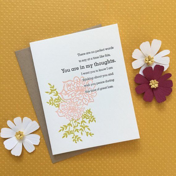 Dahlia in My Thoughts Letterpress Card