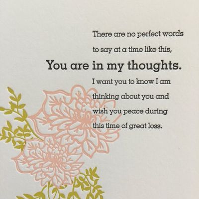 Dahlia in My Thoughts Letterpress Card