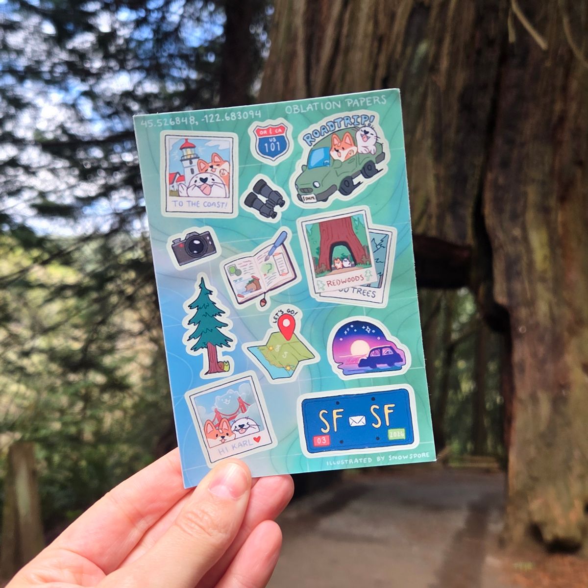 Oblation San Francisco Stationery Fest Sticker Sheet