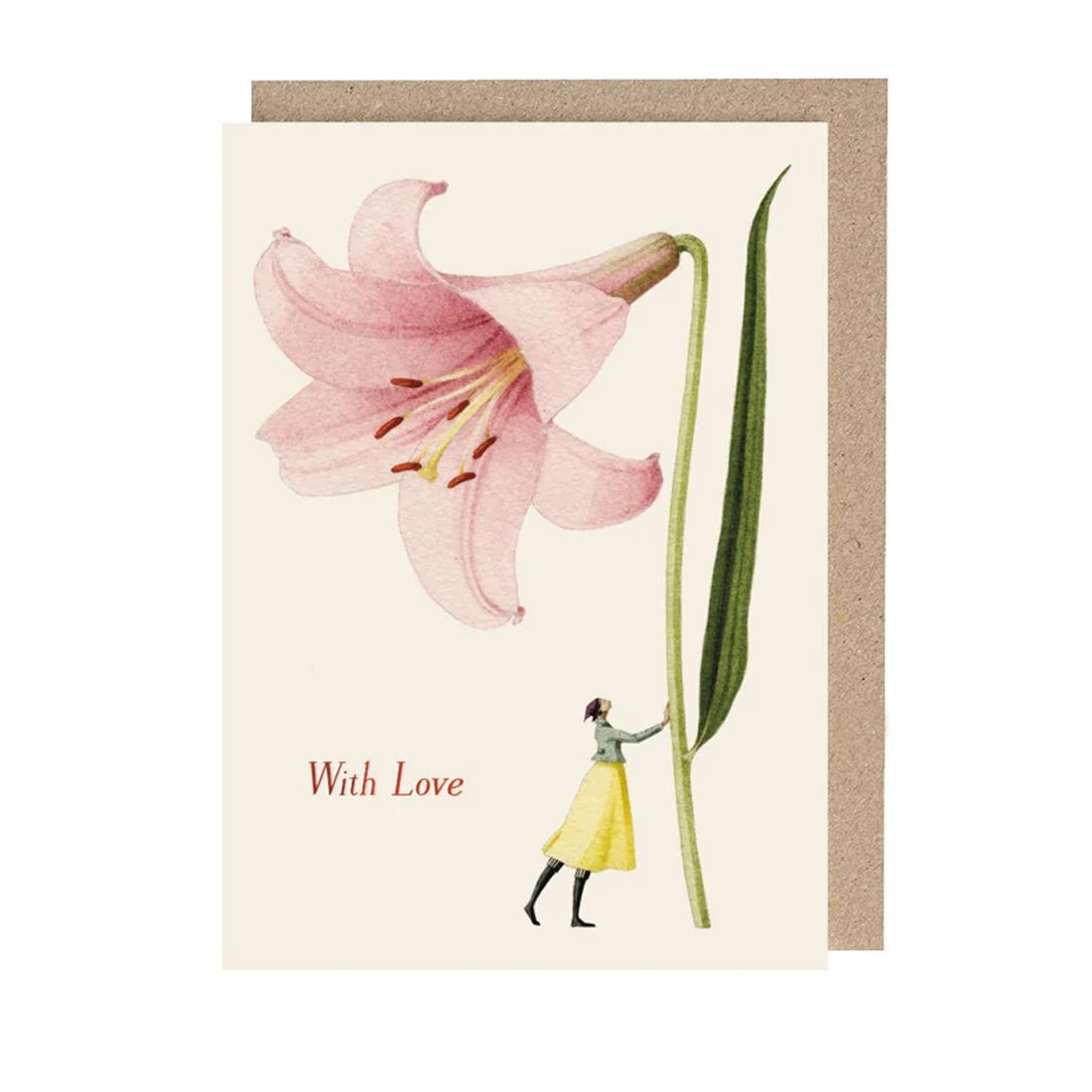 Pink Lily (With Love) Card