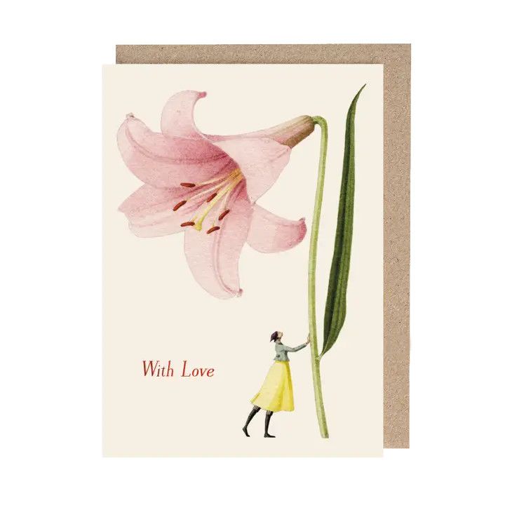 Pink Lily (With Love) Card