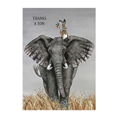 Thanks a Ton Elephant Card