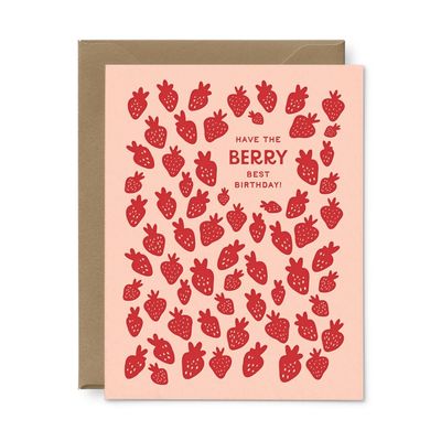 Berry Best Birthday Letterpress Card