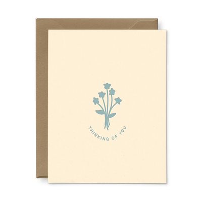 Thinking of You Sympathy Letterpress Card