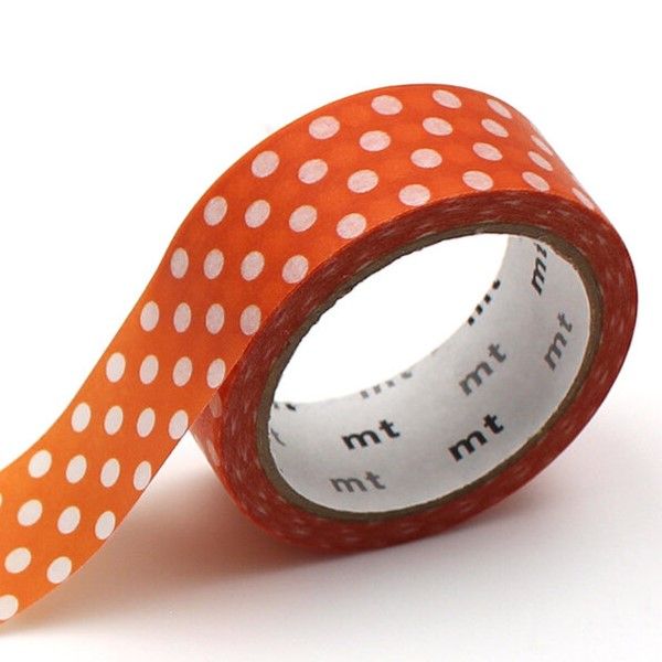 Dot Deep Orange Washi