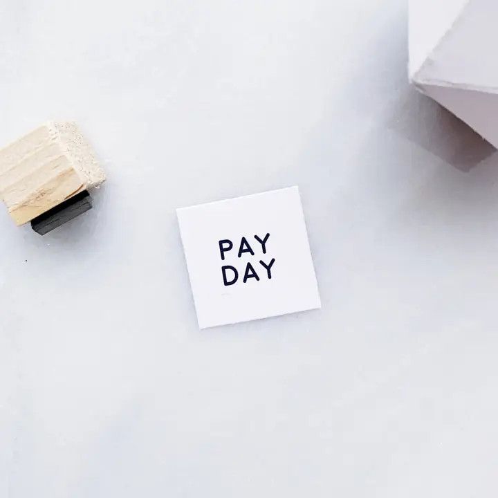 Pay Day Text Rubber Stamp