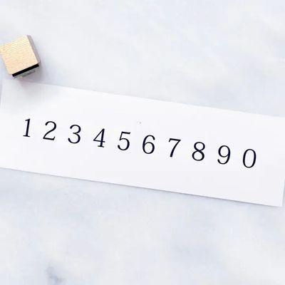Serif Numbers Rubber Stamp Set
