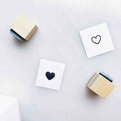 Small Heart Rubber Stamp Set