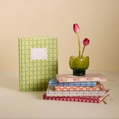 Tulip Jumbo Journal - Green Lattice