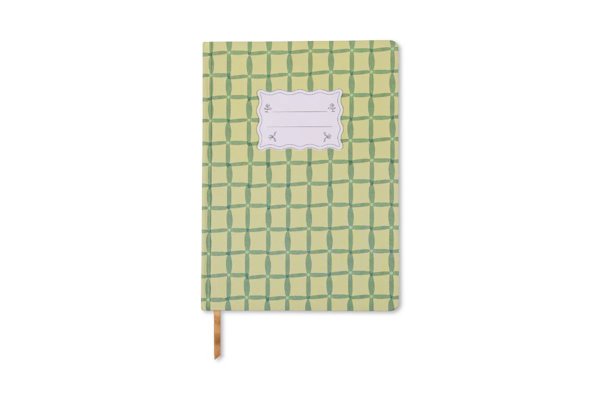 Tulip Jumbo Journal - Green Lattice