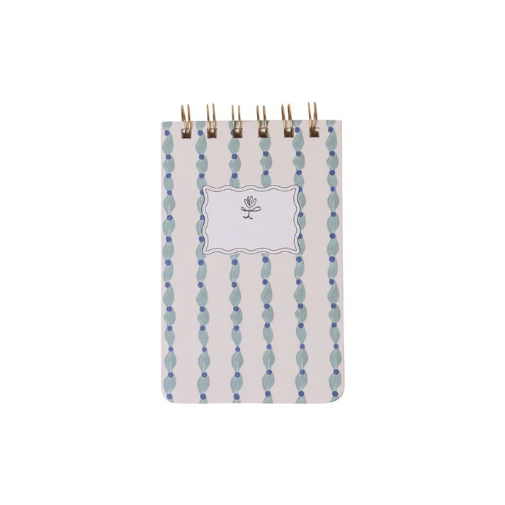 Tulip Twin Wire Notepad - Wavy Blue