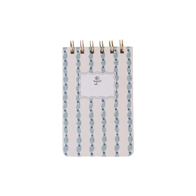 Tulip Twin Wire Notepad - Wavy Blue