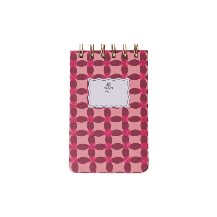 Tulip Twin Wire Notepad - Pinwheel Pink