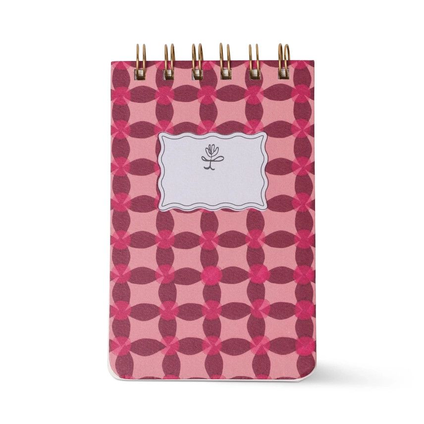 Tulip Twin Wire Notepad - Pinwheel Pink