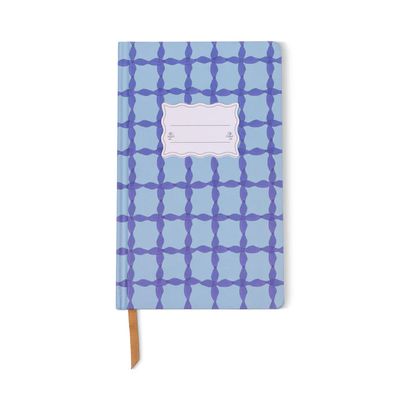 Tulip Medium Journal - Blue Lattice
