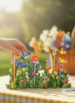 Mini Birdhouse Garden Pop Up Card