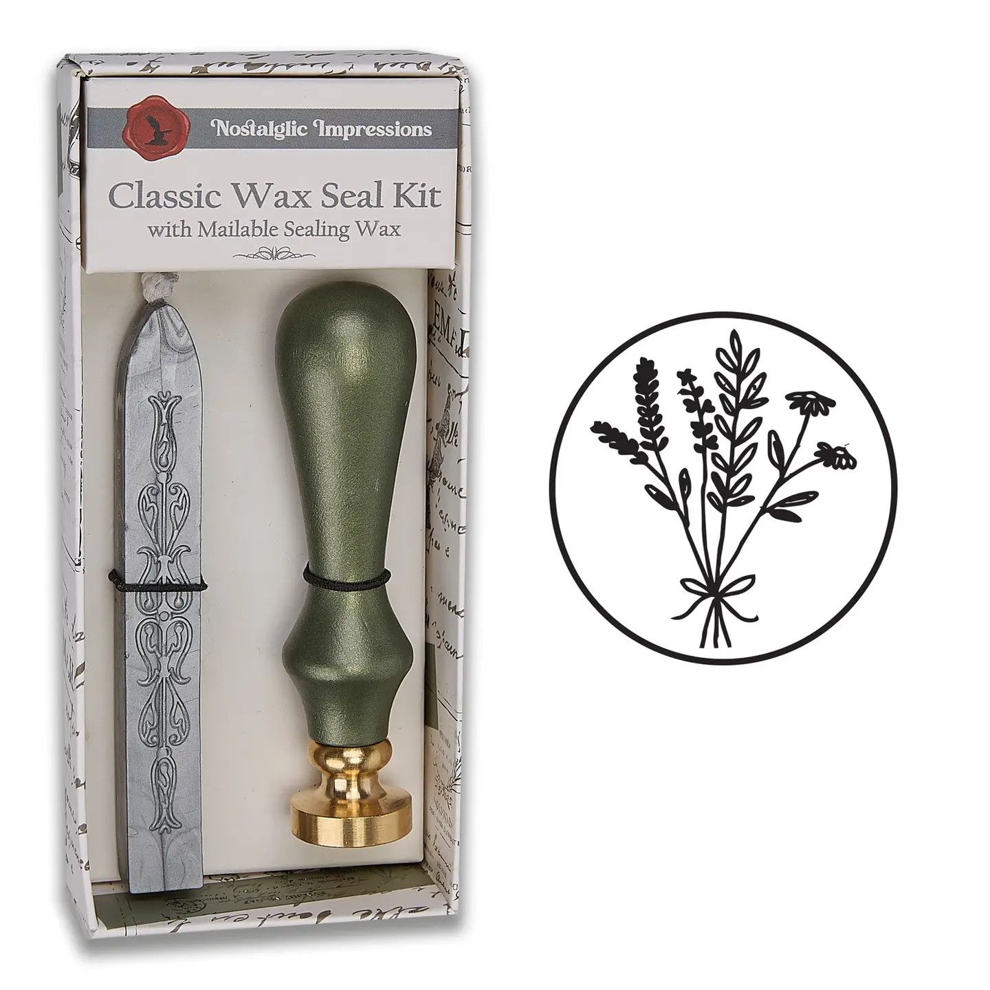 Wildflowers Wood Handle Wax Seal Kit