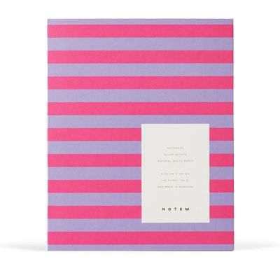 Notem Studio Uma Notebook, Medium - Lavender Stripe