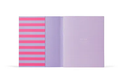 Notem Uma Notebook - Medium - Lavender Stripe (Lined)