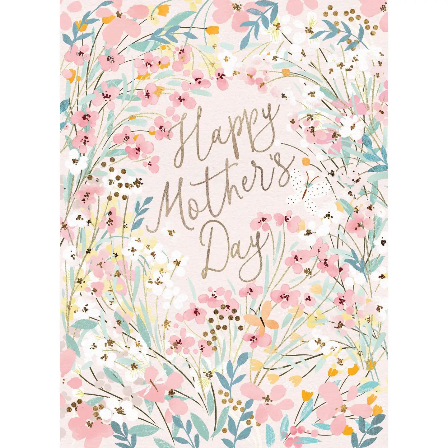 Pink Posies Mother's Day Card