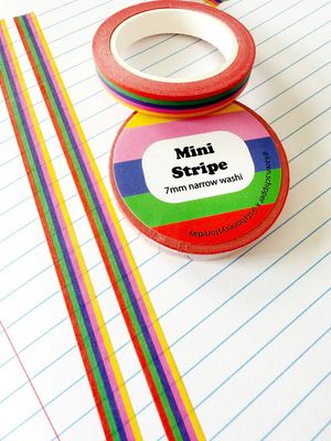 Stationery Store Day Stripes Narrow Washi Tape