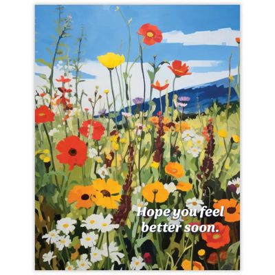 Feel Better Wildflowers Card