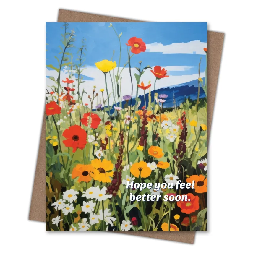 Feel Better Wildflowers Card