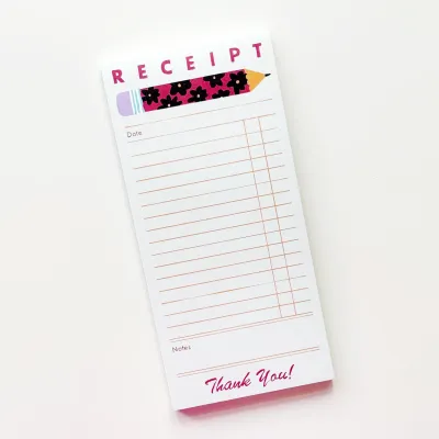 Stationery Store Day Receipt Notepad