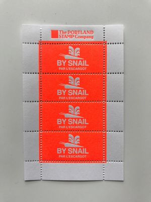 By Snail Escarglo Letterpress Lick &amp; Stick Stamps