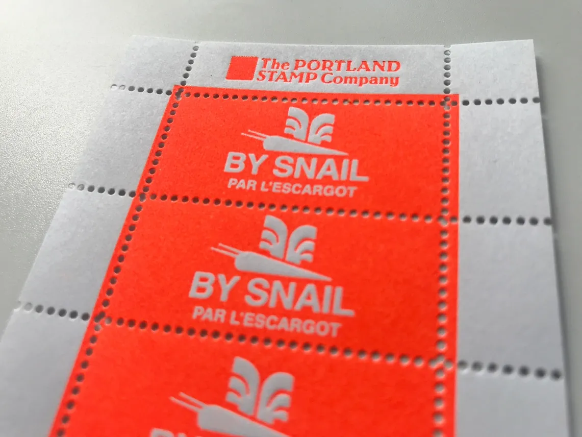 By Snail Escarglo Letterpress Lick &amp; Stick Stamps
