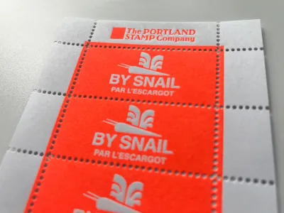 By Snail Escarglo Letterpress Lick &amp; Stick Stamps